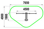 Two horizontal bars 
classical grip, 
Incline bench for
 Press bench