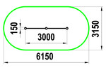 Chinning bar at different levels
 Double