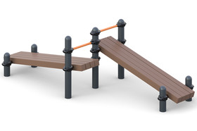 Bench to help develop 
abdominal muscles 
Multilevel
