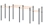 Classic arm walk
 Two-level 
 consisting of 6 grip chinning bars