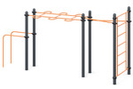 Two chining bars 
classical grip, 
Arm walk "Snake", 
Sweden wall bars, 
bars