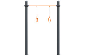 Chinning bar with rings