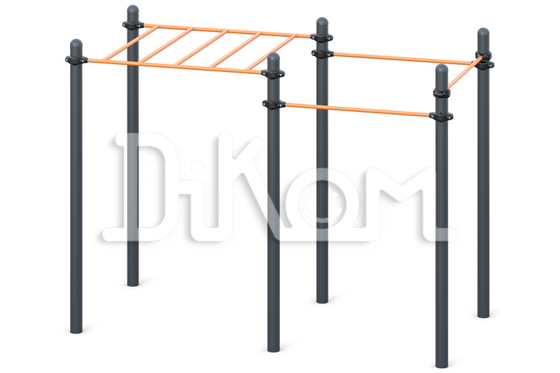 Arm walk with horizontal bars
