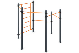 4 different level wall bars 
classic grip,
Sweden wall bars and backstops for 
Push-ups