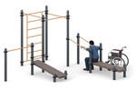 Inclined bars, horizontal bars