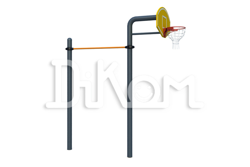Сlassical grip chinning bar,
 basketball rack