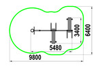 Chinning bar system 
With basketball stands