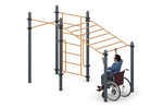 Inclined arm walk, horizontal bars