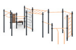 Three multi-level bars, chinning bar with grip "Hammer", 
Gymnastic wall, backboard, parallel bars for push-ups, 
Sweden bar wall, arm walk, push-ups bars,
gymn
