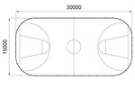 Hockey Box R-7,5m  safety net Н-1500mm behind the gate
