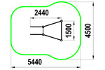 Two chinning bars 
classical grip,
Sweden wall bars, bars